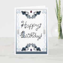Zodiac Birthday Card Aquarius Inbjudan