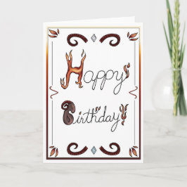 Zodiac Birthday Card Aries Inbjudan