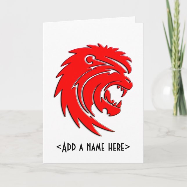 Zodiac Birthday Card for Leo (juli... - Anpassat Kort (Framsida)