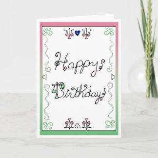 Zodiac Birthday Card Libra Inbjudan