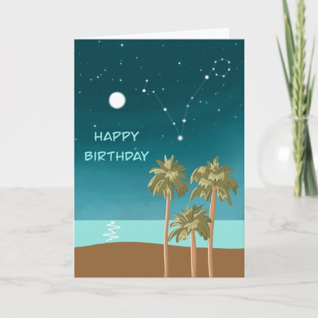 Zodiac Birthday Card - PISCES Kort (Framsida)