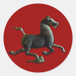 Zodiac Birthday Round Sticker för kinesiskt hästår Runt Klistermärke