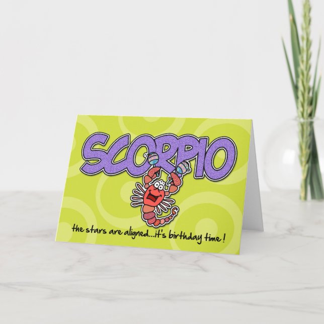 Zodiac Birthday - Scorpio Kort (Framsida)