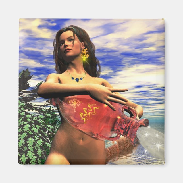 ZODIAC BIRTHDAY SIGNS/AQUARIUS MAGNET (Framsidan)