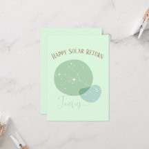 Zodiac Birthday Taurus-platta kort