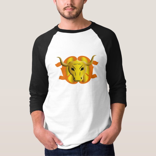 Zodiac Bull Sign Taurus Design T Shirt (Framsida)