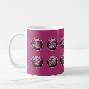 Zodiac Button Symbol Coffee Mugg