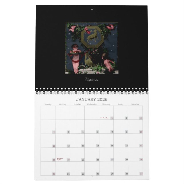 ZODIAC CALANDER KALENDER (Jan 2026)