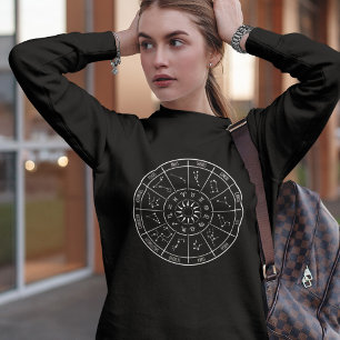 Zodiac Calendar Wheel   Astrologianläggningar T Shirt