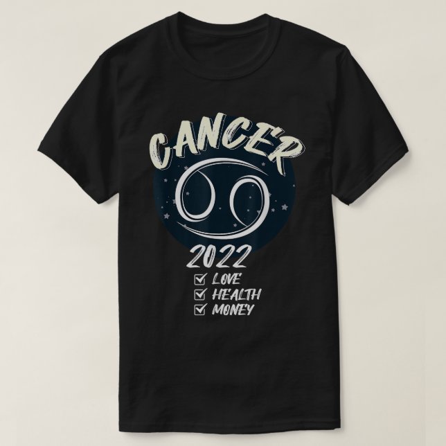 Zodiac Cancer 2022 Astrologi Juni Birthday Gi T Shirt (Design framsida)
