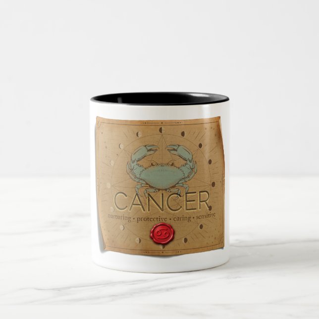 Zodiac - Cancer - Coffee Mug Två-Tonad Mugg (Center)