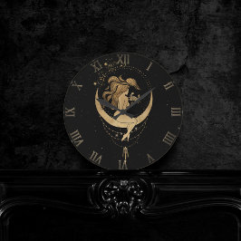 Zodiac Cancer | Cosmic Guld och Black Astrology La Rund Klocka