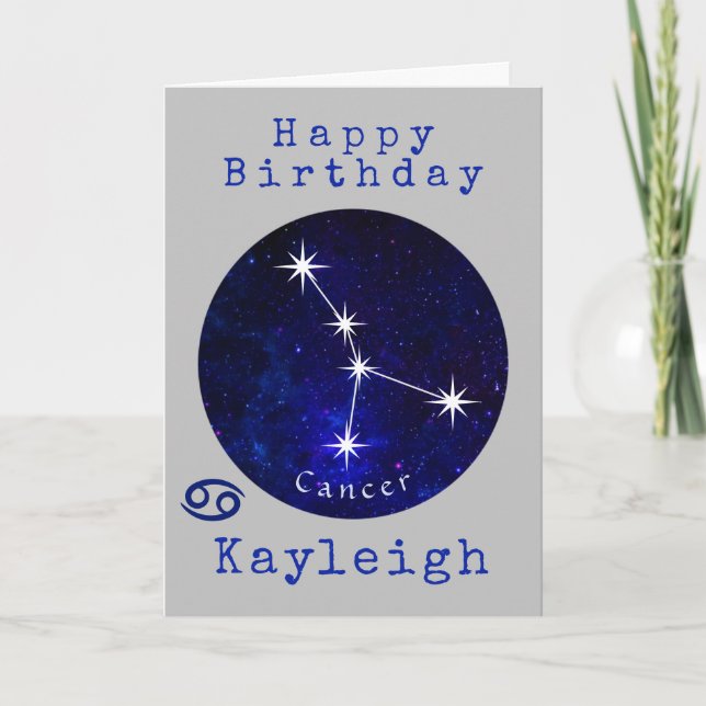 Zodiac Cancer Horoscope-kort Kort (Framsida)