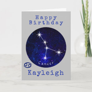 Zodiac Cancer Horoscope-kort Kort