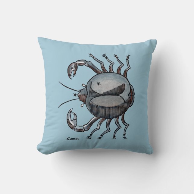 Zodiac: Cancer i färg Kudde (Framsida)