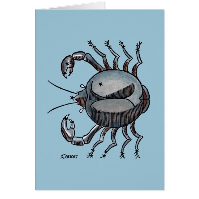 Zodiac: Cancer i färg OBS Kort (Framsidan)