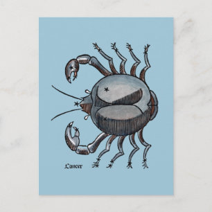 Zodiac: Cancer i färg Vykort