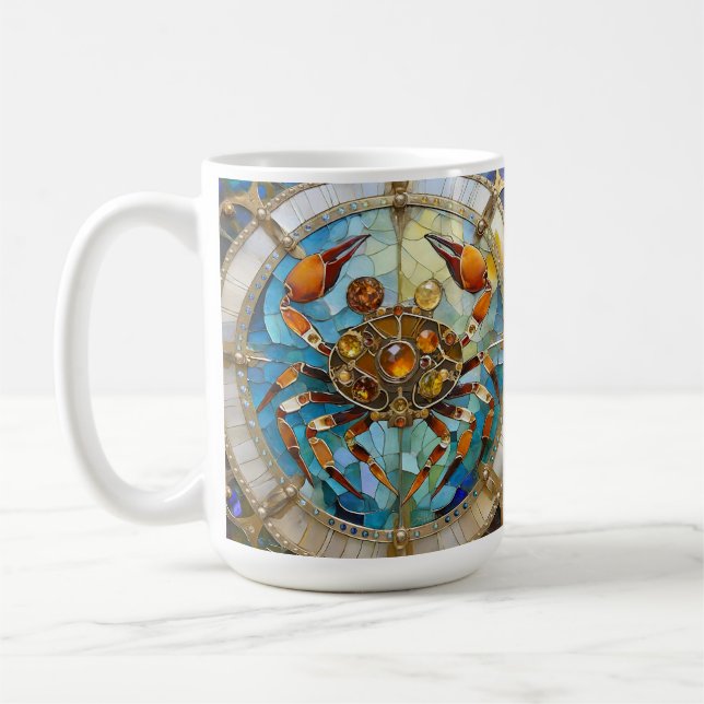 Zodiac - cancer i krabban kaffemugg (Vänster)