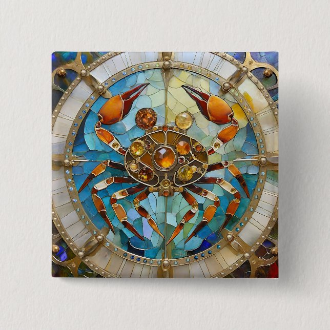 Zodiac - cancer i krabban knapp (Framsida)