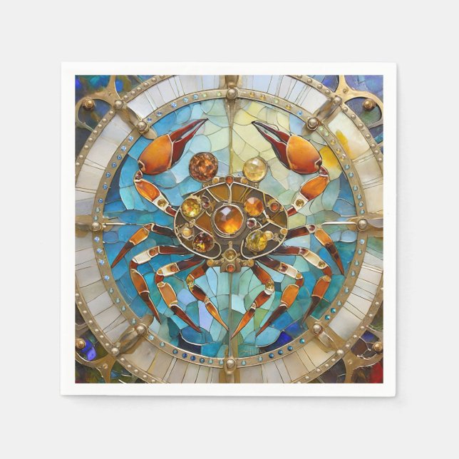 Zodiac - cancer i krabban pappersservett (Framsidan)