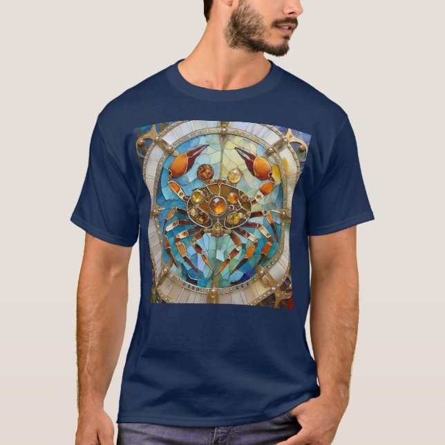 Zodiac - cancer i krabban t shirt (Framsida)