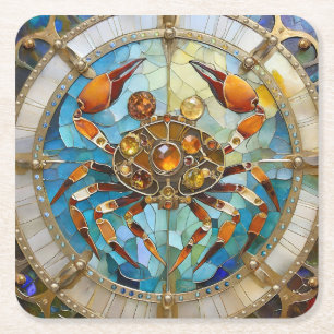 Zodiac - cancer i krabban underlägg papper kvadrat