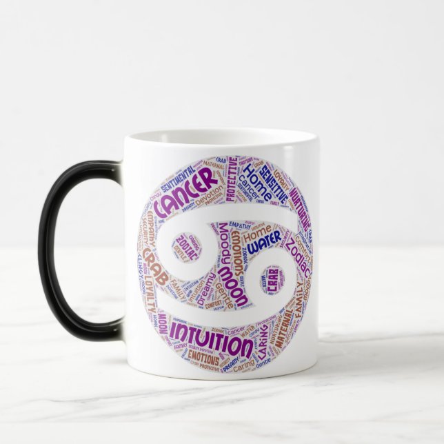 Zodiac-Cancer Ord Art Magisk Mugg (Vänster)