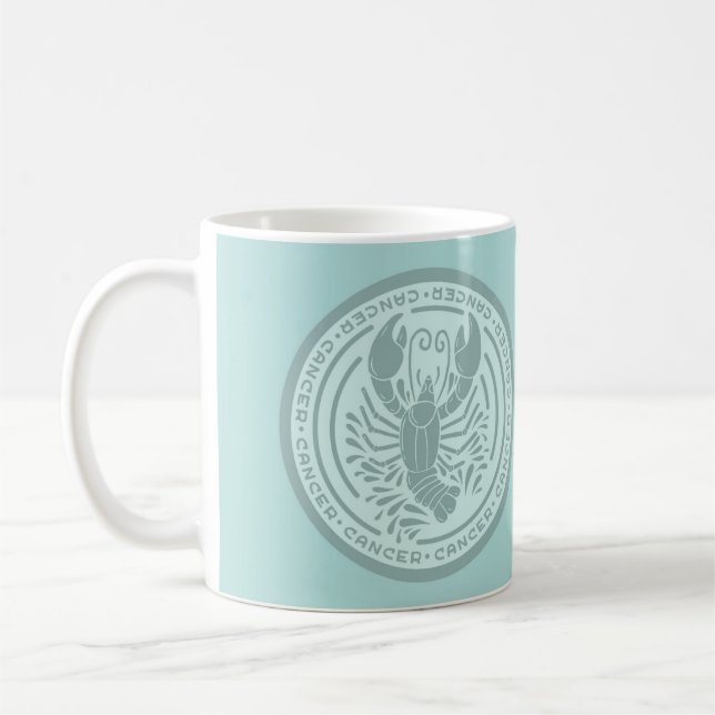 Zodiac Cancer Symbol Coffee Mugg (Vänster)