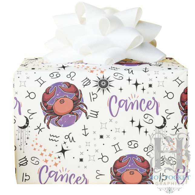 Zodiac Cancer Wrapping Papper Presentpapper (Skapare uppladdad)