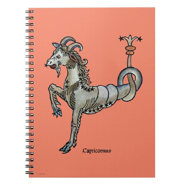 Zodiac: Capricorn 1482 Anteckningsbok Med Spiral (Framsidan)