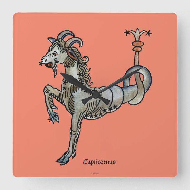 Zodiac: Capricorn, 1482 Fyrkantig Klocka (Framsida)