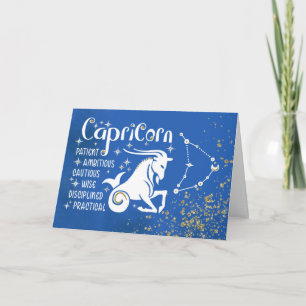 Zodiac Capricorn Birthdays with Sign Constellation Kort