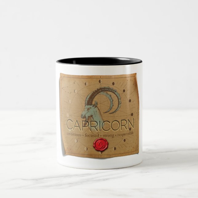 Zodiac - Capricorn - Coffee Mug Två-Tonad Mugg (Center)