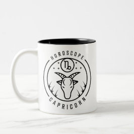Zodiac CAPRICORN Horoscope Design Två-Tonad Mugg