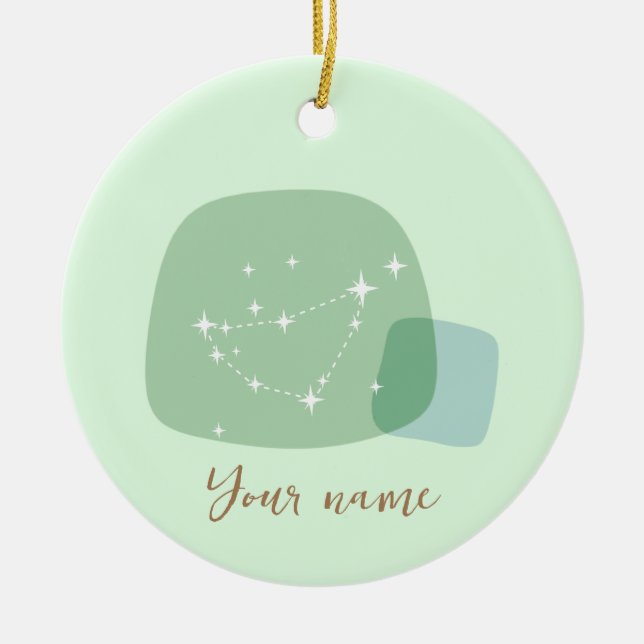 Zodiac Capricorn Julgransprydnad Keramik (Framsidan)