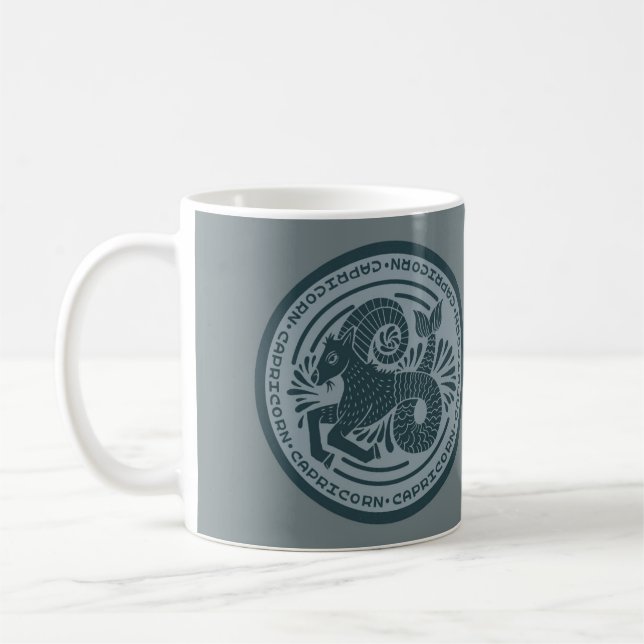 Zodiac Capricorn Symbol Coffee Mugg (Vänster)