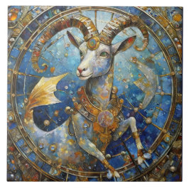 Zodiac - Capricorn the Sea Goat Kakelplatta