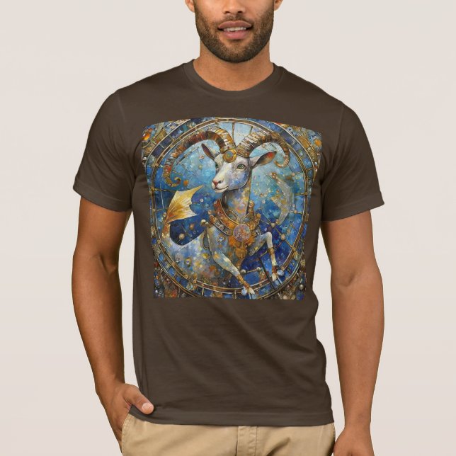 Zodiac - Capricorn the Sea Goat T Shirt (Framsida)