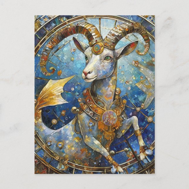 Zodiac - Capricorn the Sea Goat Vykort (Framsida)