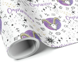 Zodiac Capricorn Wrapping Papper Presentpapper