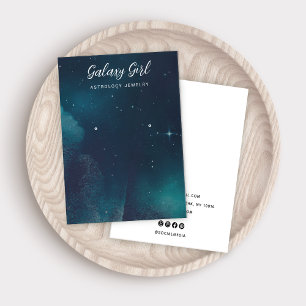 Zodiac Celestial Star Earring Jewelry Visning Visitkort