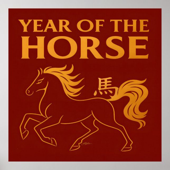 Zodiac Chinese New Year 2026 Horse Poster (Framsidan)