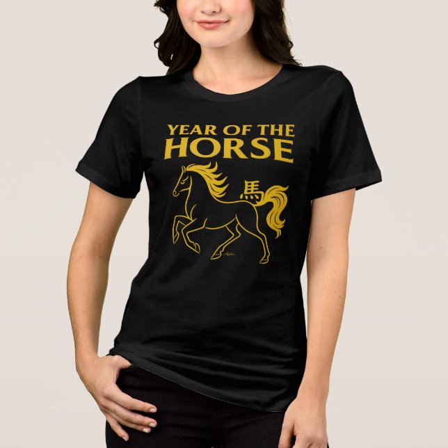 Zodiac Chinese New Year 2026 Horse T Shirt (Framsida)