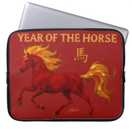 Zodiac Chinese New Year 2026 Yang Fire Horse Laptop Fodral
