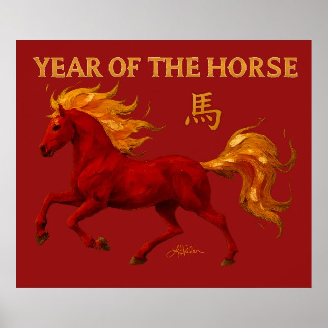 Zodiac Chinese New Year 2026 Yang Fire Horse Poster (Framsidan)