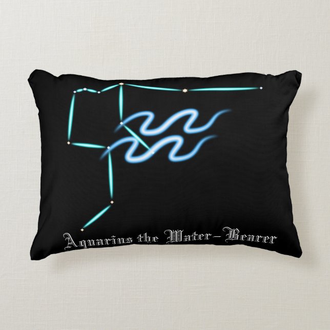 Zodiac Constellation Aquarius accent Pillow Prydnadskudde (Framsidan)