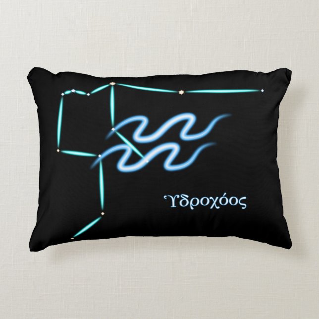 Zodiac Constellation Aquarius accent Pillow Prydnadskudde (Framsidan)