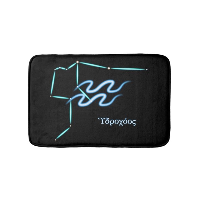 Zodiac Constellation Aquarius Bath Mat Badrumsmatta (Framsidan)