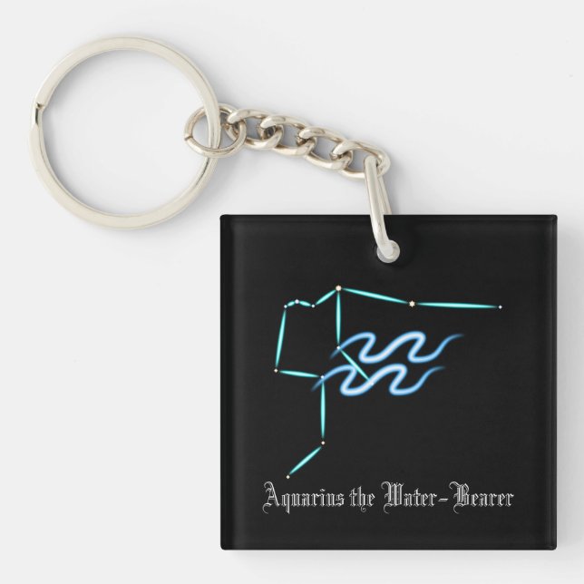 Zodiac Constellation Aquarius Keychain (Framsidan)