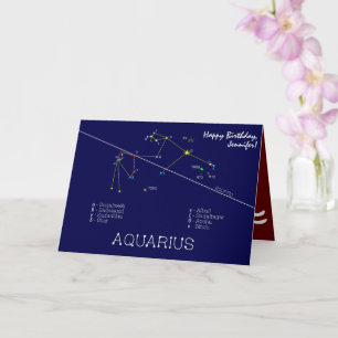 Zodiac Constellation Aquarius Kort